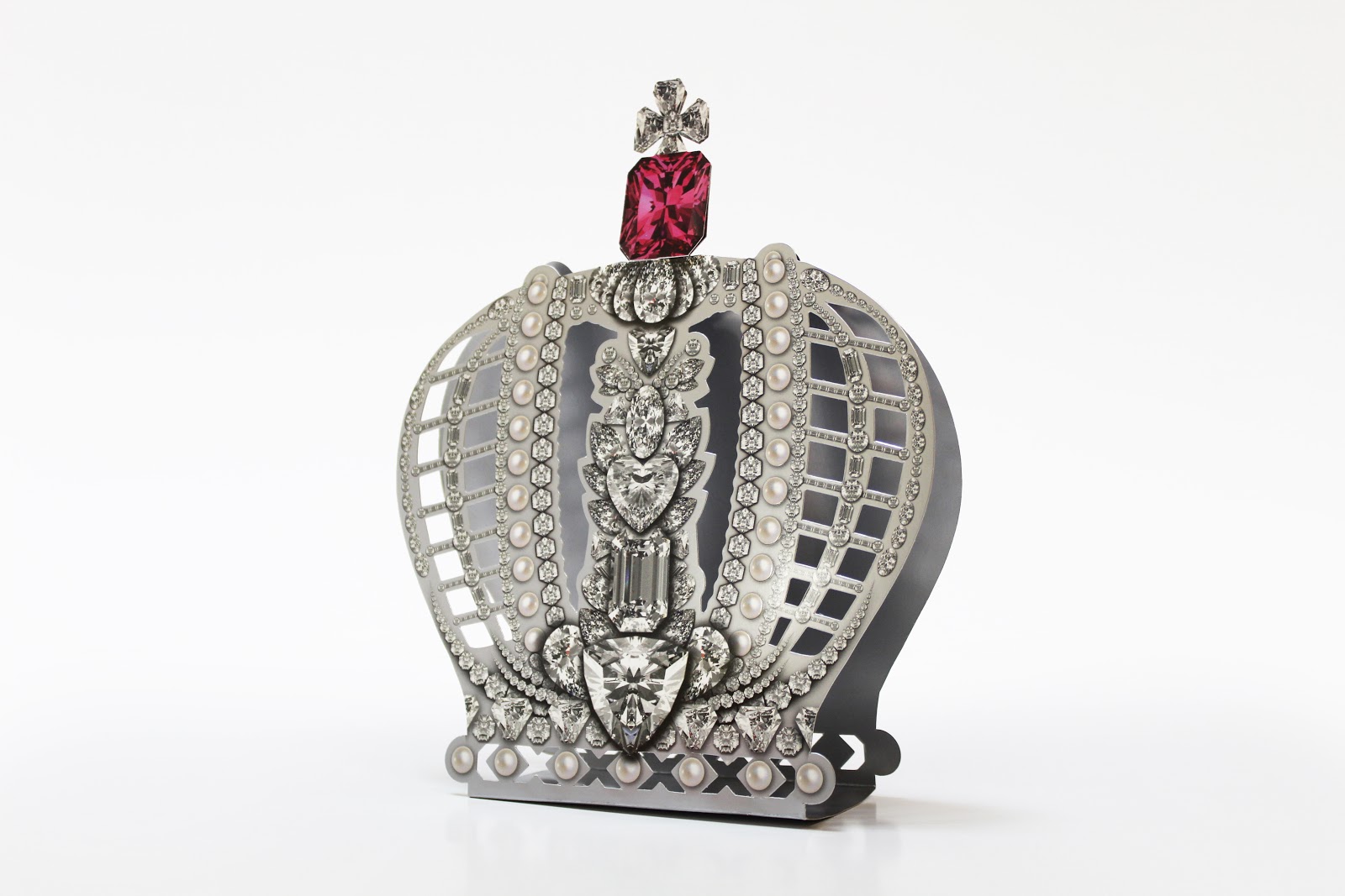 Оригинальная обечайка на коробку конфет в форме короны Российской империи
